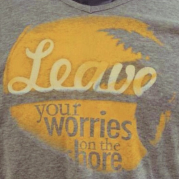 Leave Your Worries on the Shore Plus Size Tshirt - Picture 2 of 2